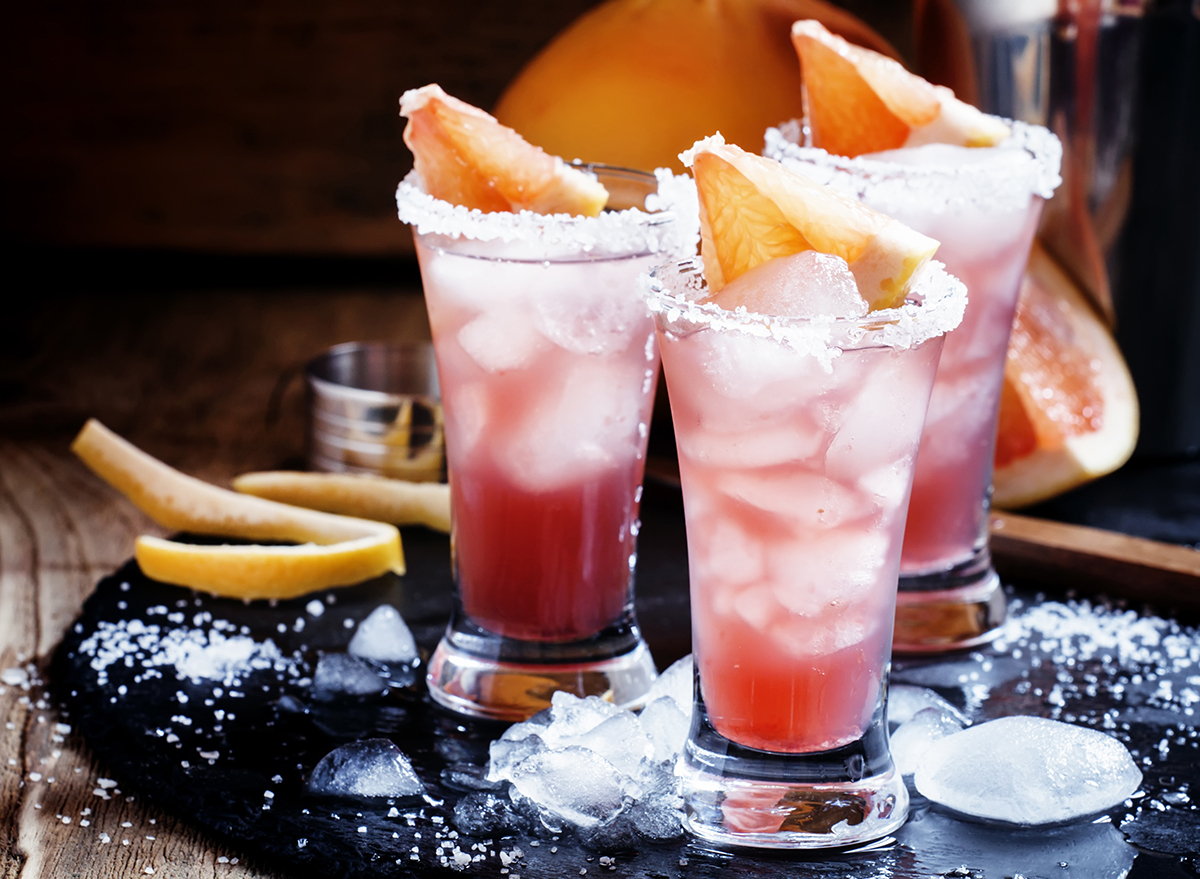 three salty dog cocktails