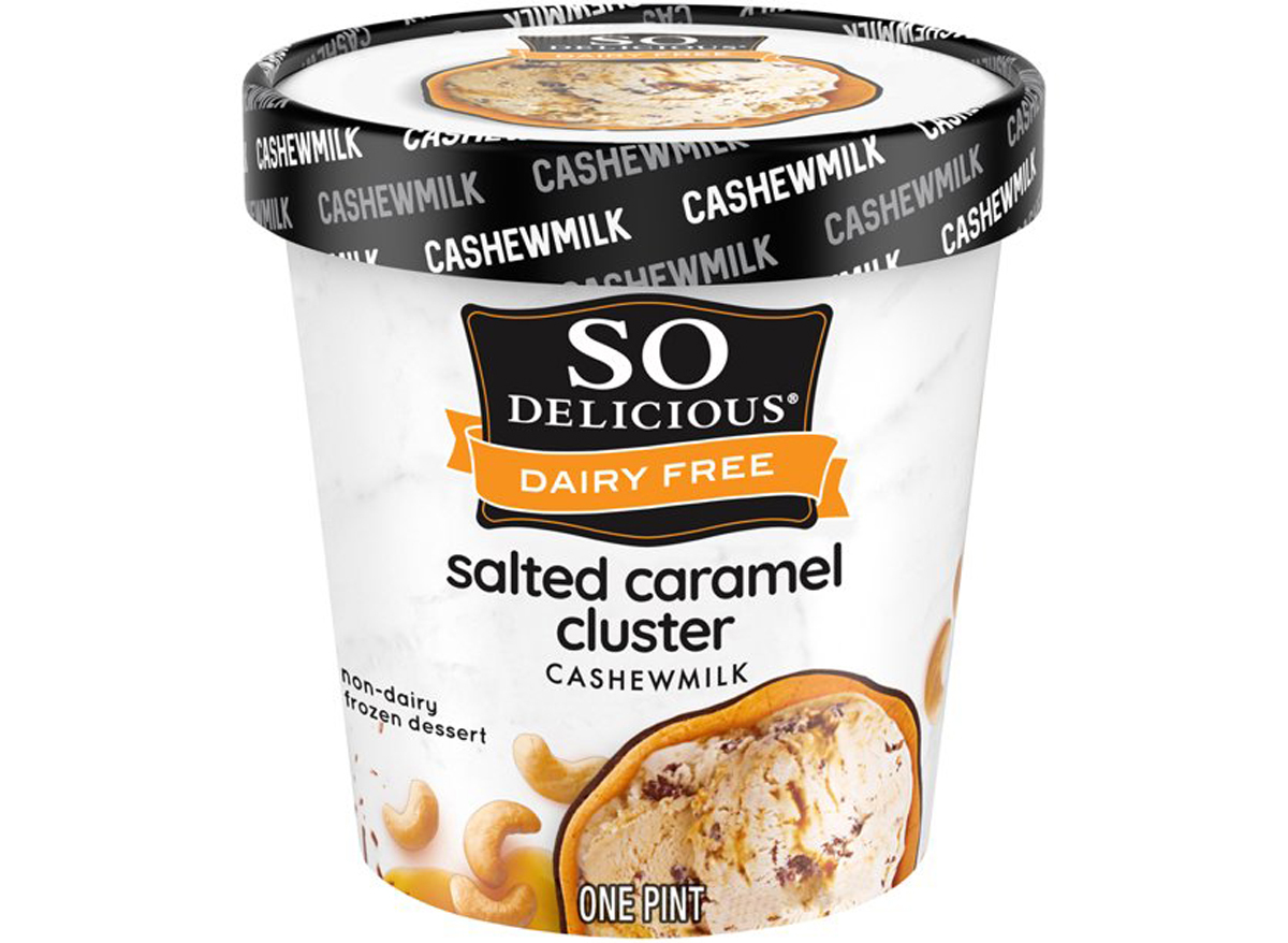 So Delicious Dairy Free Salted Caramel Cluster Cashewmilk Frozen Dessert