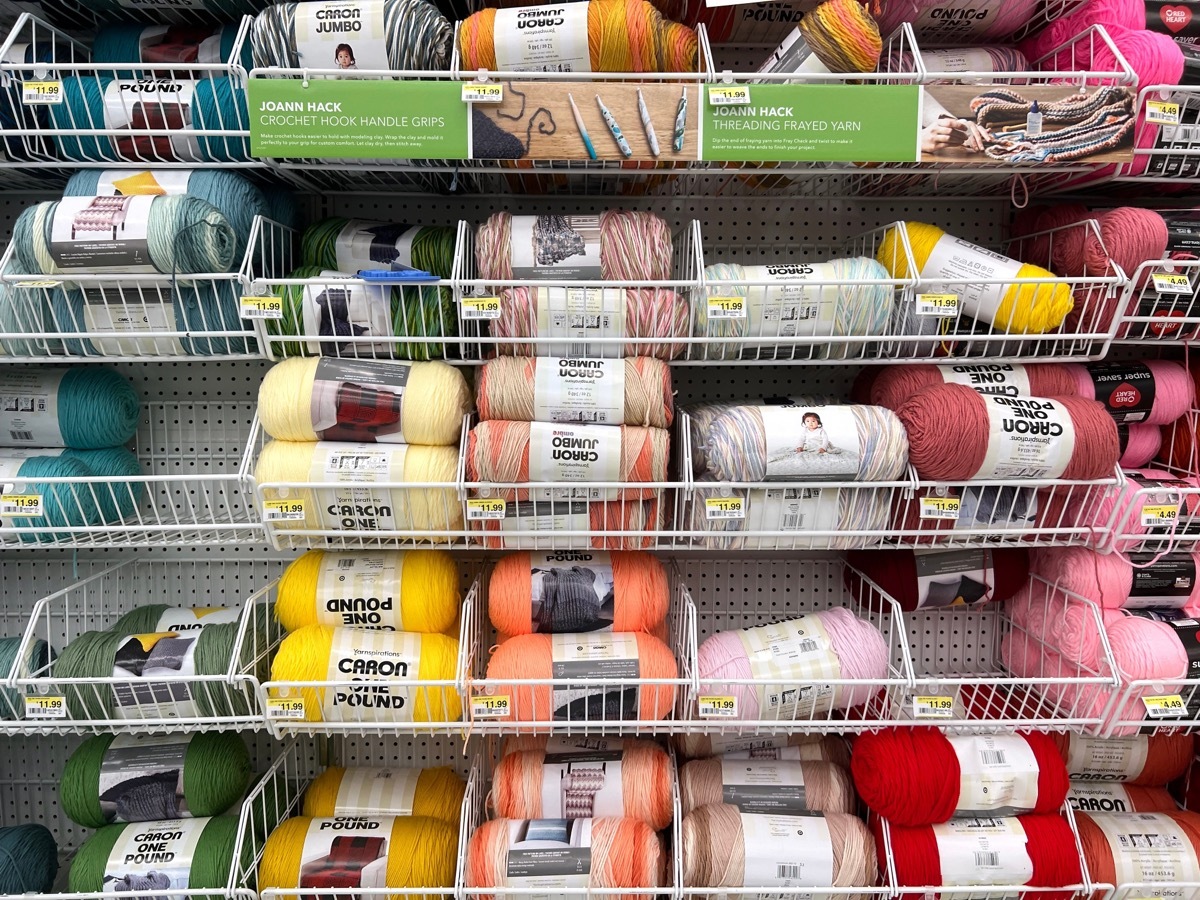 yarn at joann fabrics store