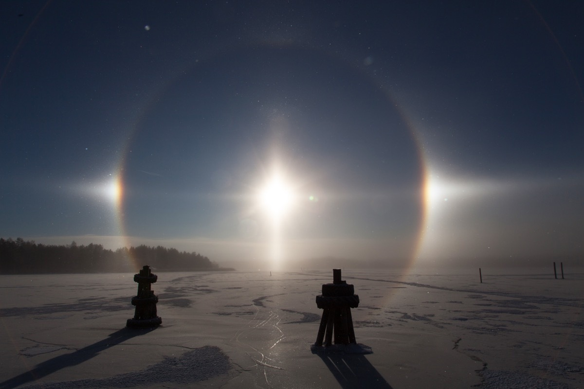 sun dog in trosa sweden, rare events