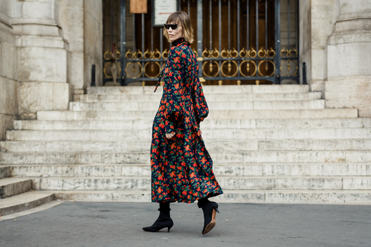 PARIS, FRANCE - SEPTEMBER 30, 2019: Anya Ziourova seen before STELLA McCARTNEY show, during Paris Fashion Week Womenswear Spring/Summer 2020.