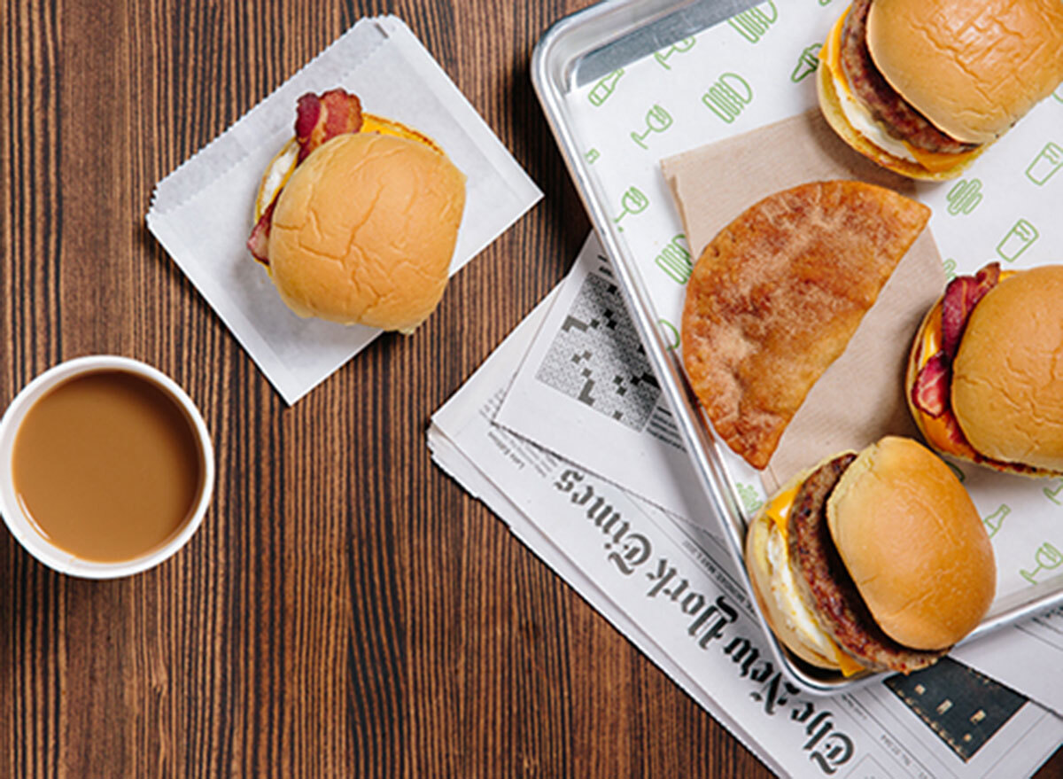 shake shack sausage breakfast sandwich