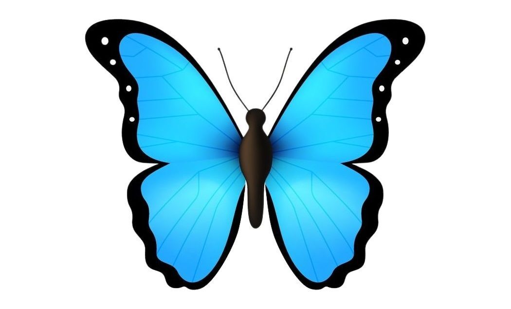 blue butterfly emoji