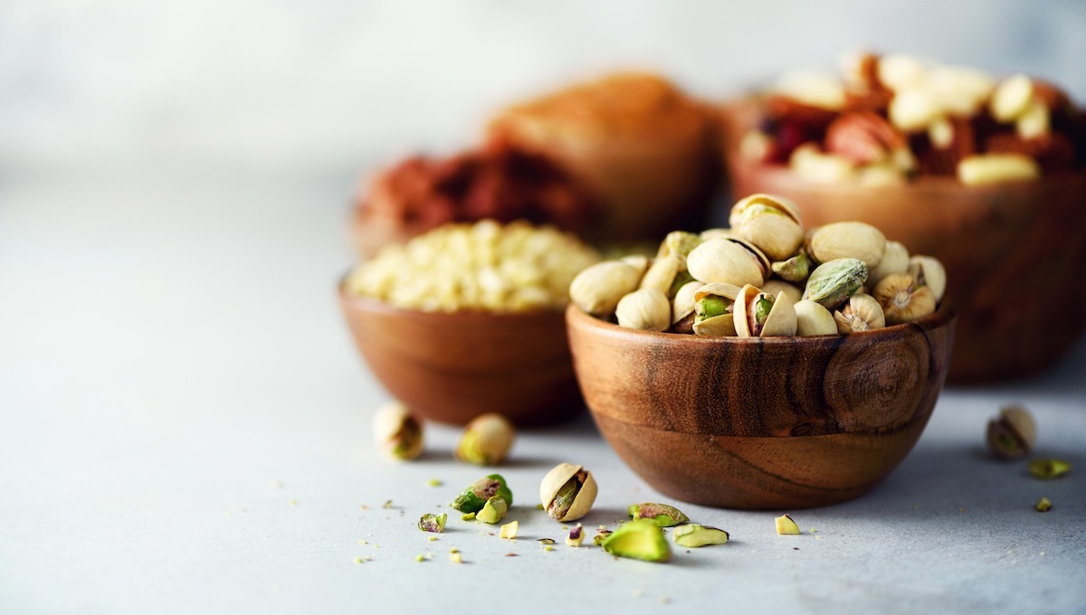 pistachios in a bowl