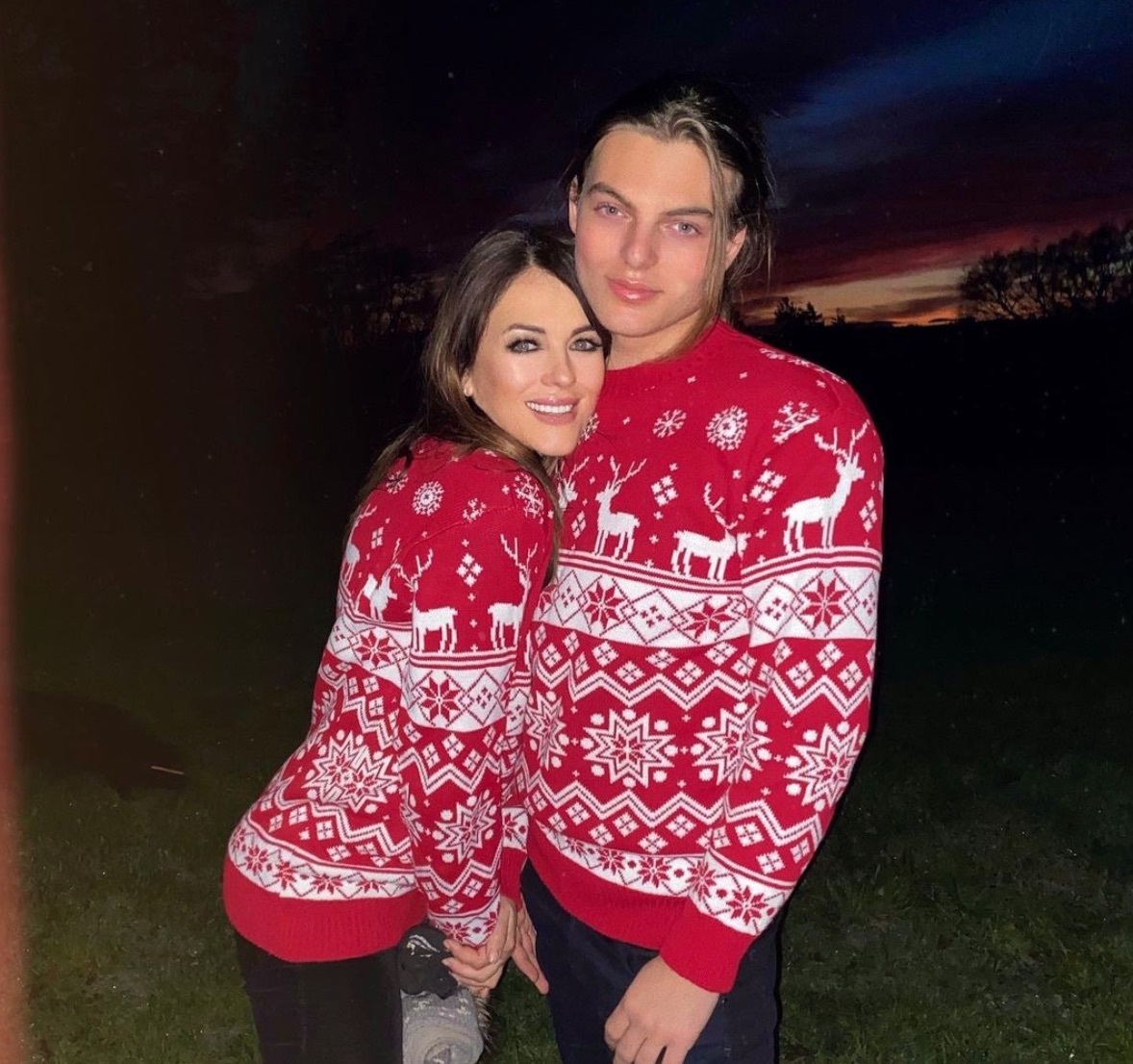 Damian and Elizabeth Hurley Christmas 2020