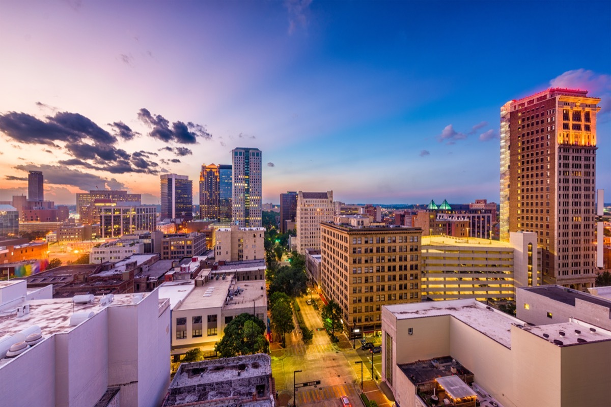 city skyline of birmingham, alabama