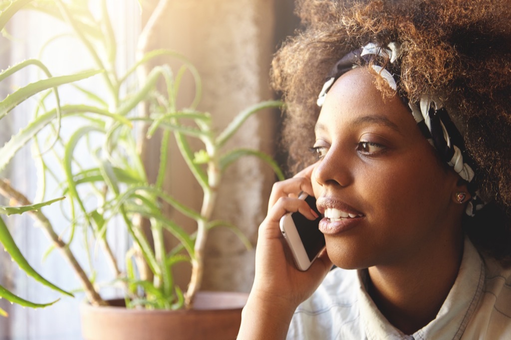 woman on phone