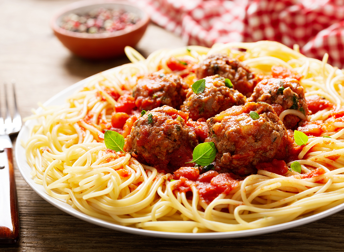 spaghetti and meatballs