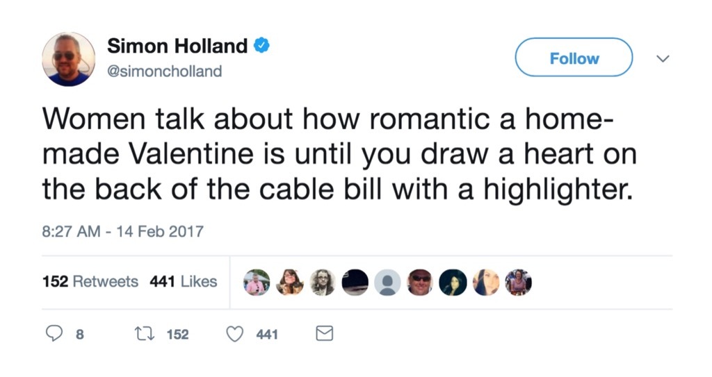 Simon Holland funniest celebrity marriage tweets