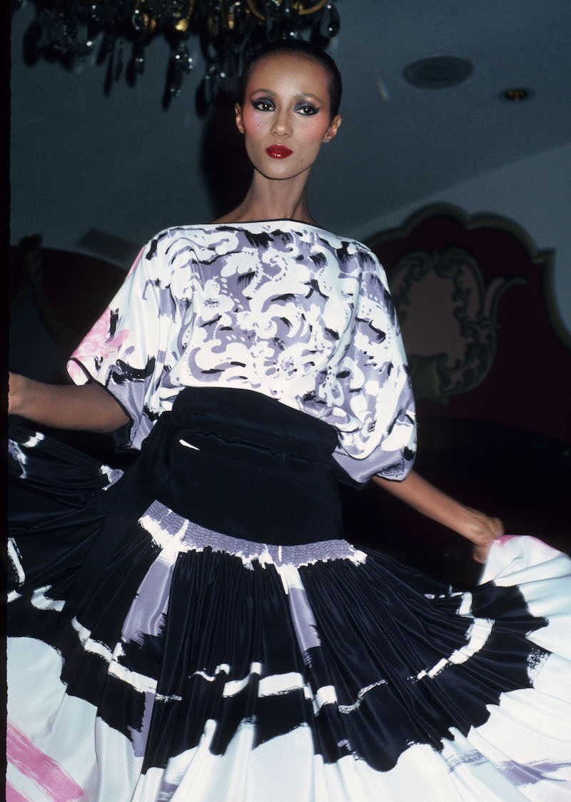 Iman modeling in 1981