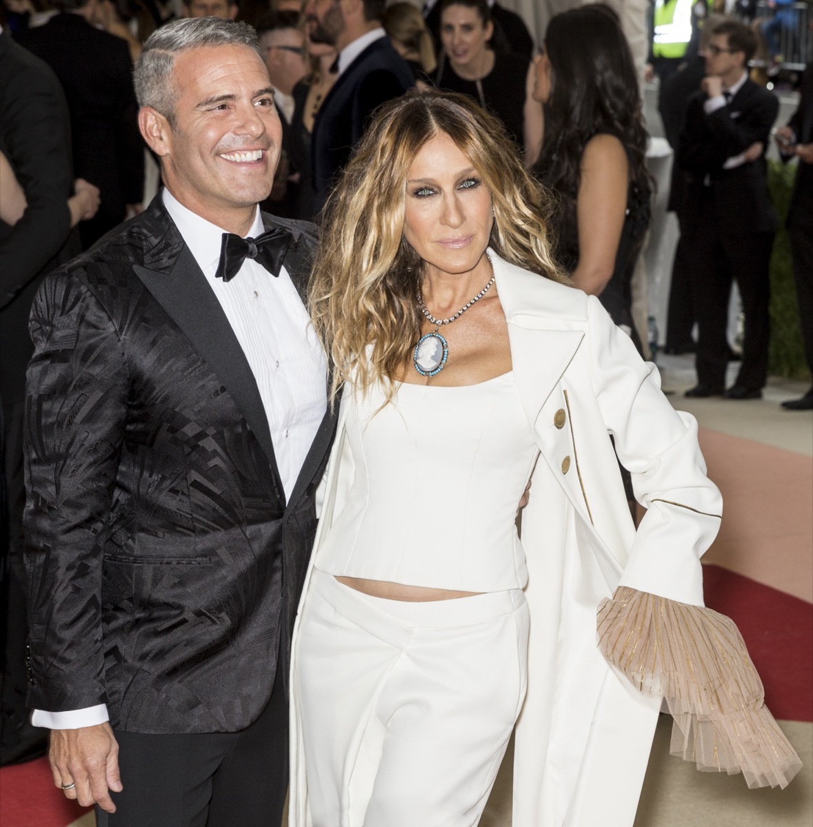 Andy Cohen with Sarah Jessica Parker at the met Gala