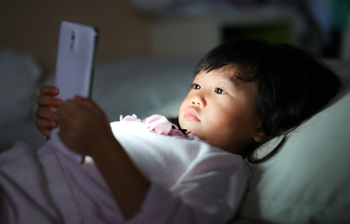 Little Girl on Her Smartphone Childhood Habits that Affect Health