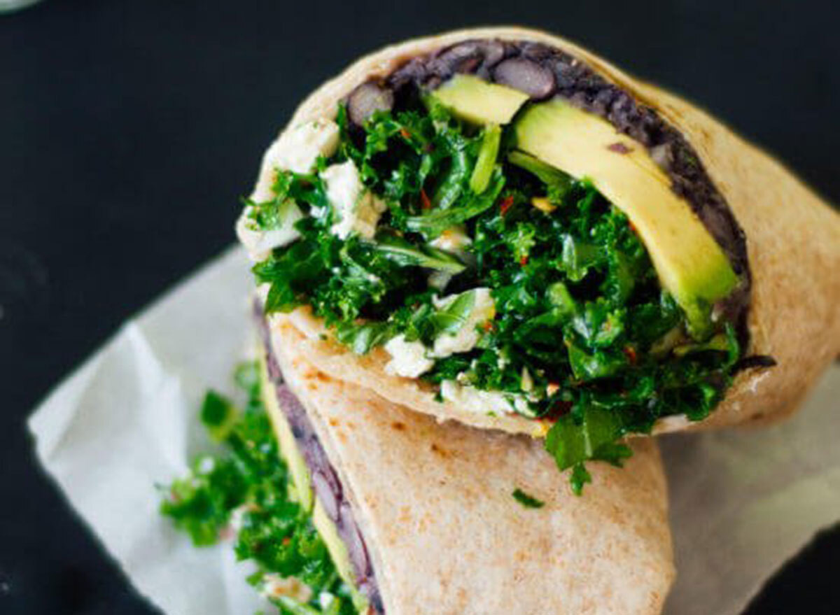 kale black bean burrito