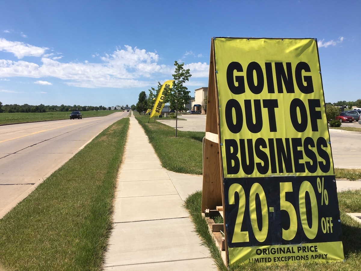 Store Holding a Going out of Business Sale Overpopulation