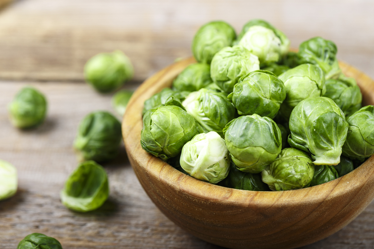 fresh organic brussels sprouts