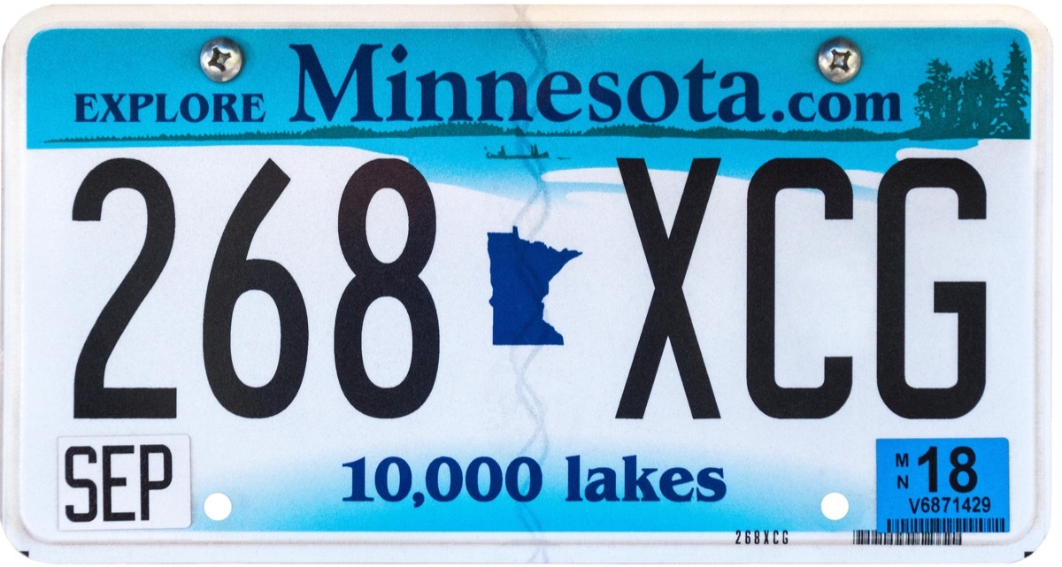 minnesota state license plate