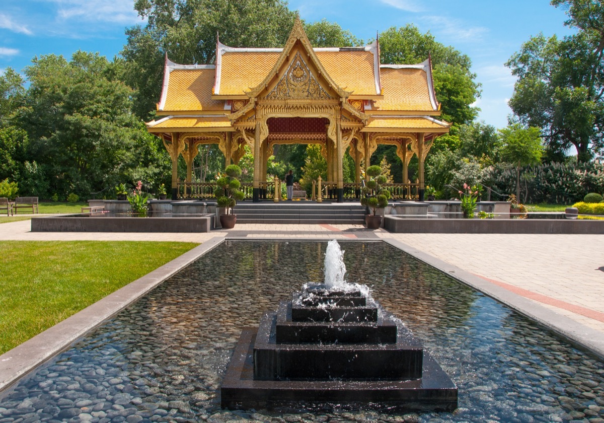 Thai pavillion at the olbrich botanical gardens in Wisconsin