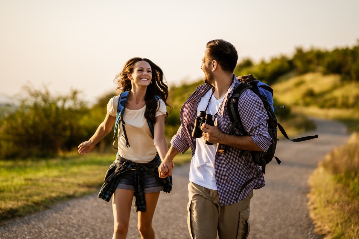 Couple Exploring on a Hike