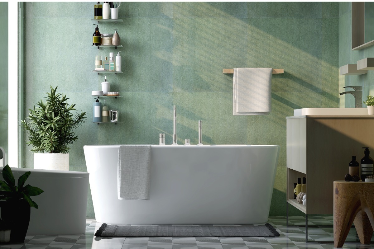 sage green bathroom