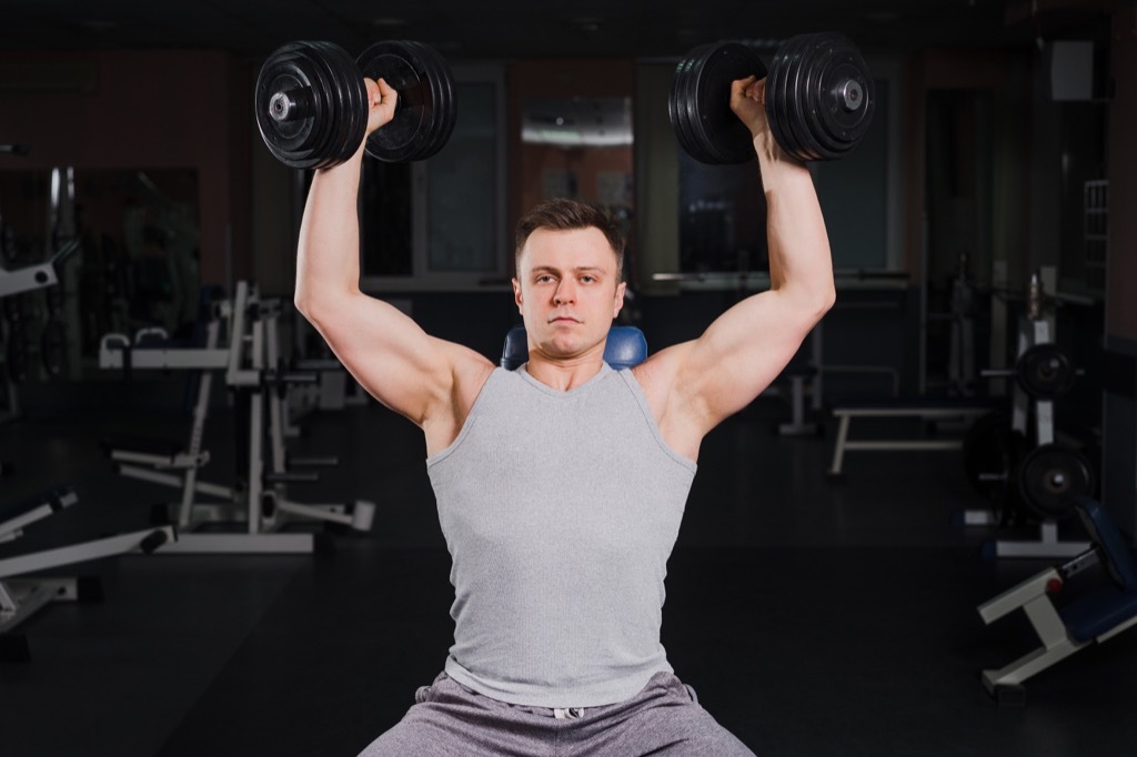 Man Lifting Weights 