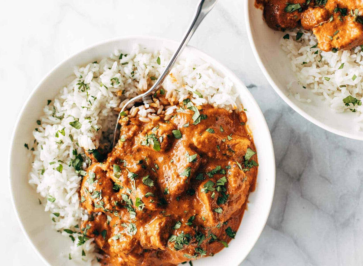 chicken tikka masala in bowls