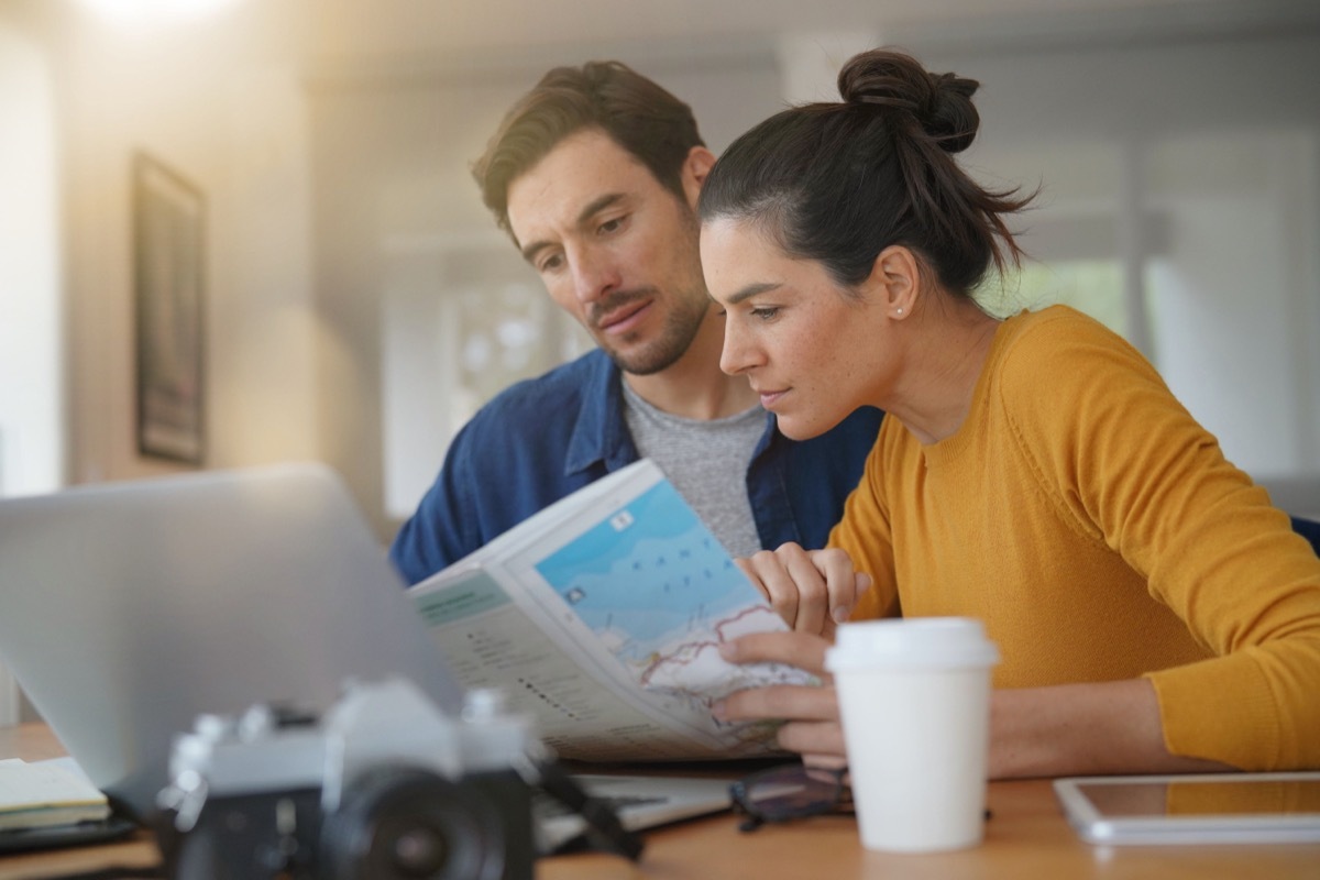 Couple Planning a Trip