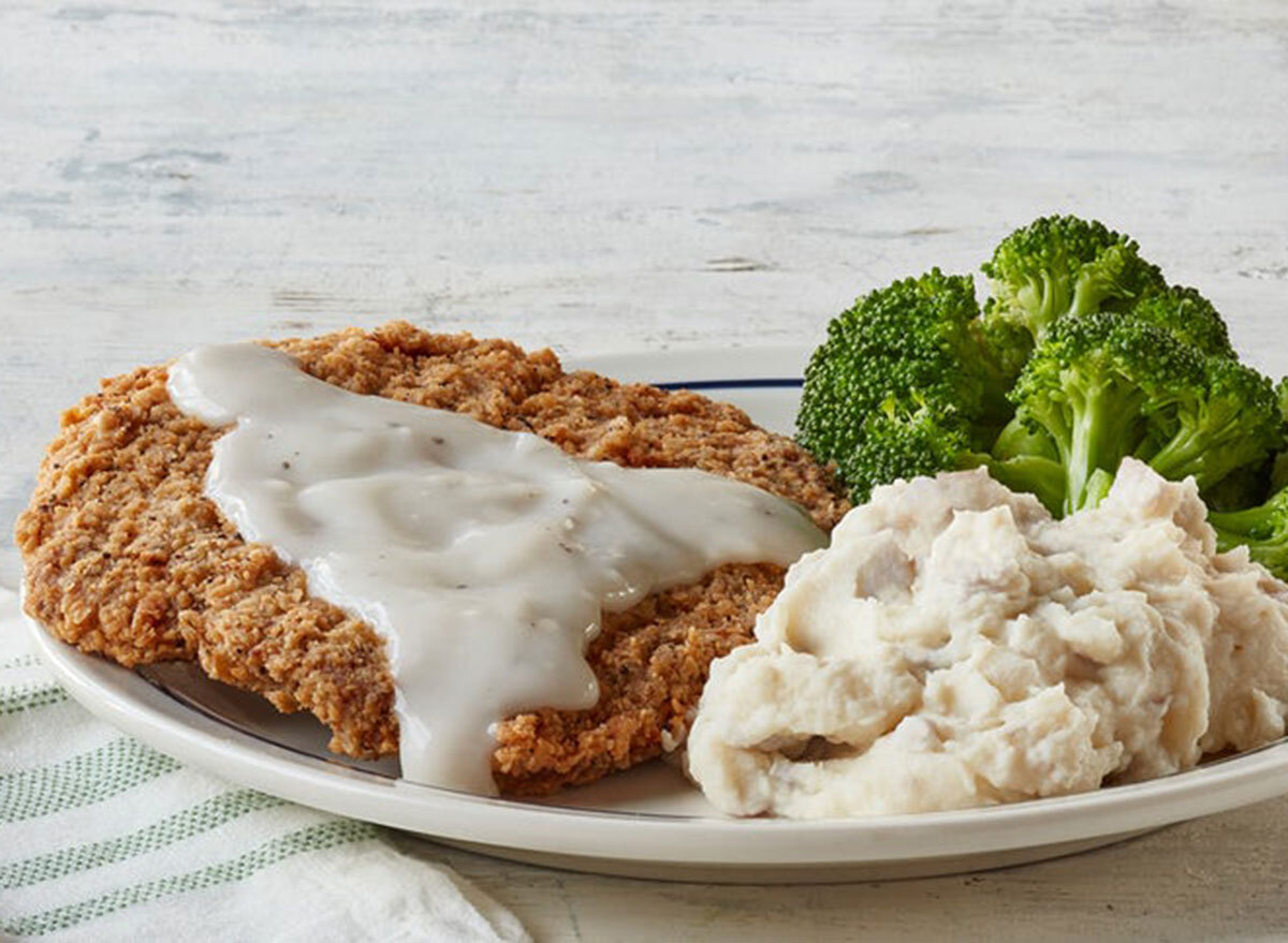 Country fried steak dinner sausage gravy