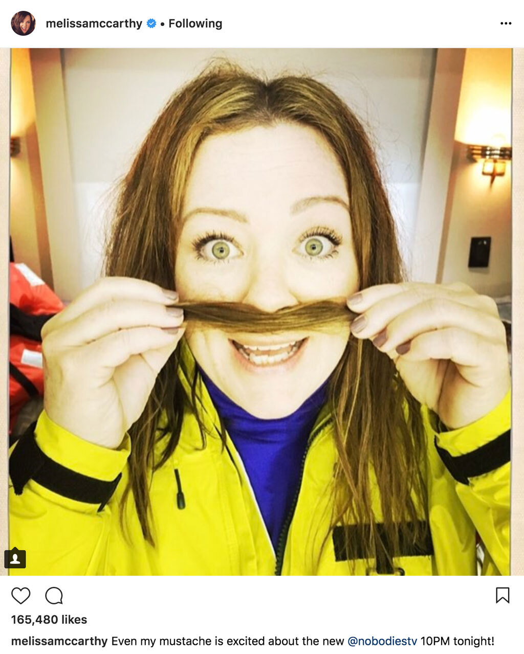 Melissa mccarthy chill relax instagram