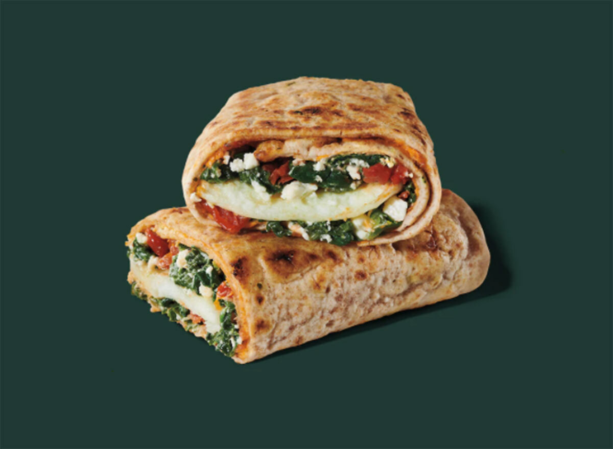 spinach feta egg wrap