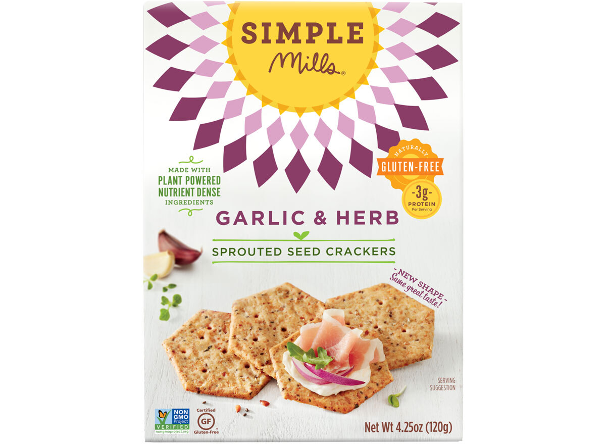 Simple mills sprouted seed crackers garlic herb