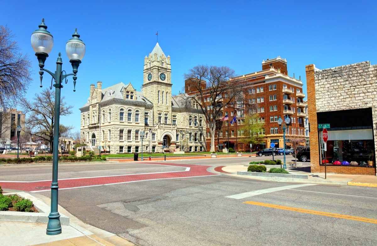 cityscape photo of downtown Manhattan, Kansas