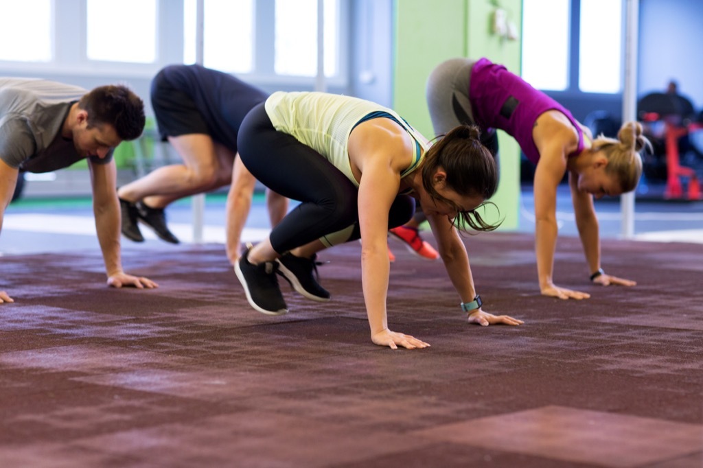 burpees in gym