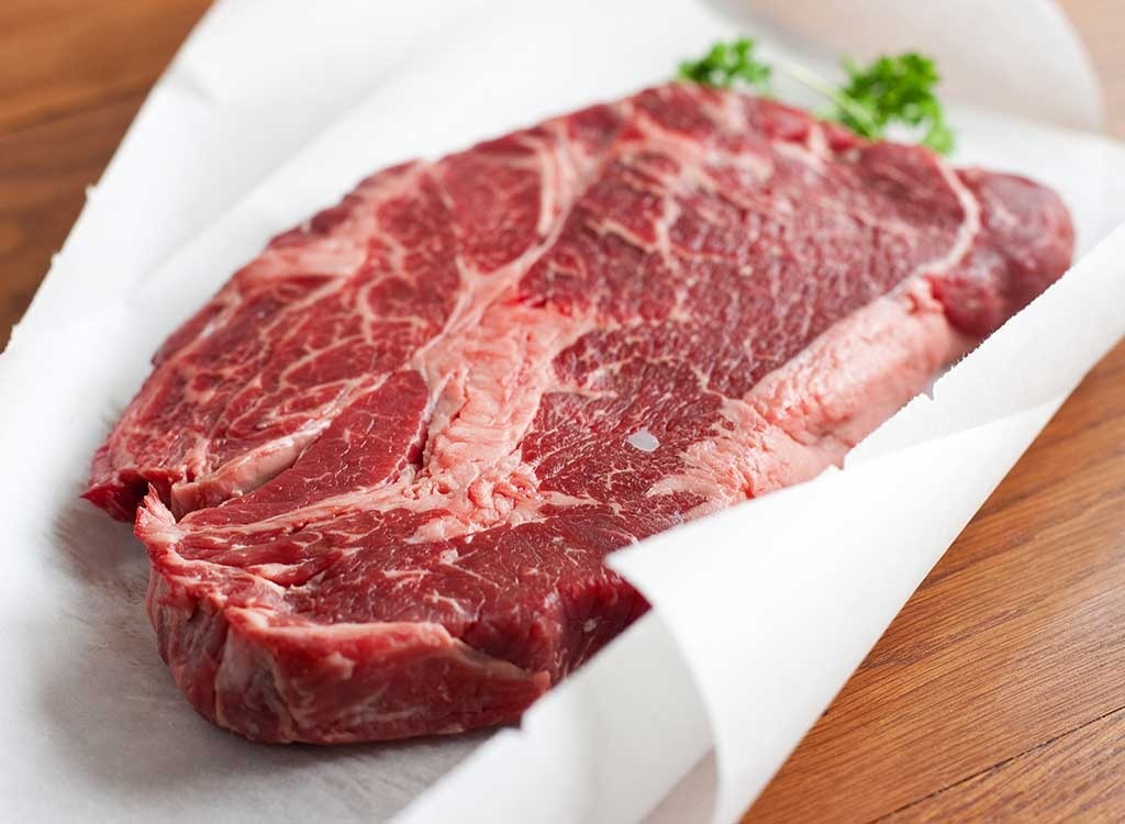 Raw steak