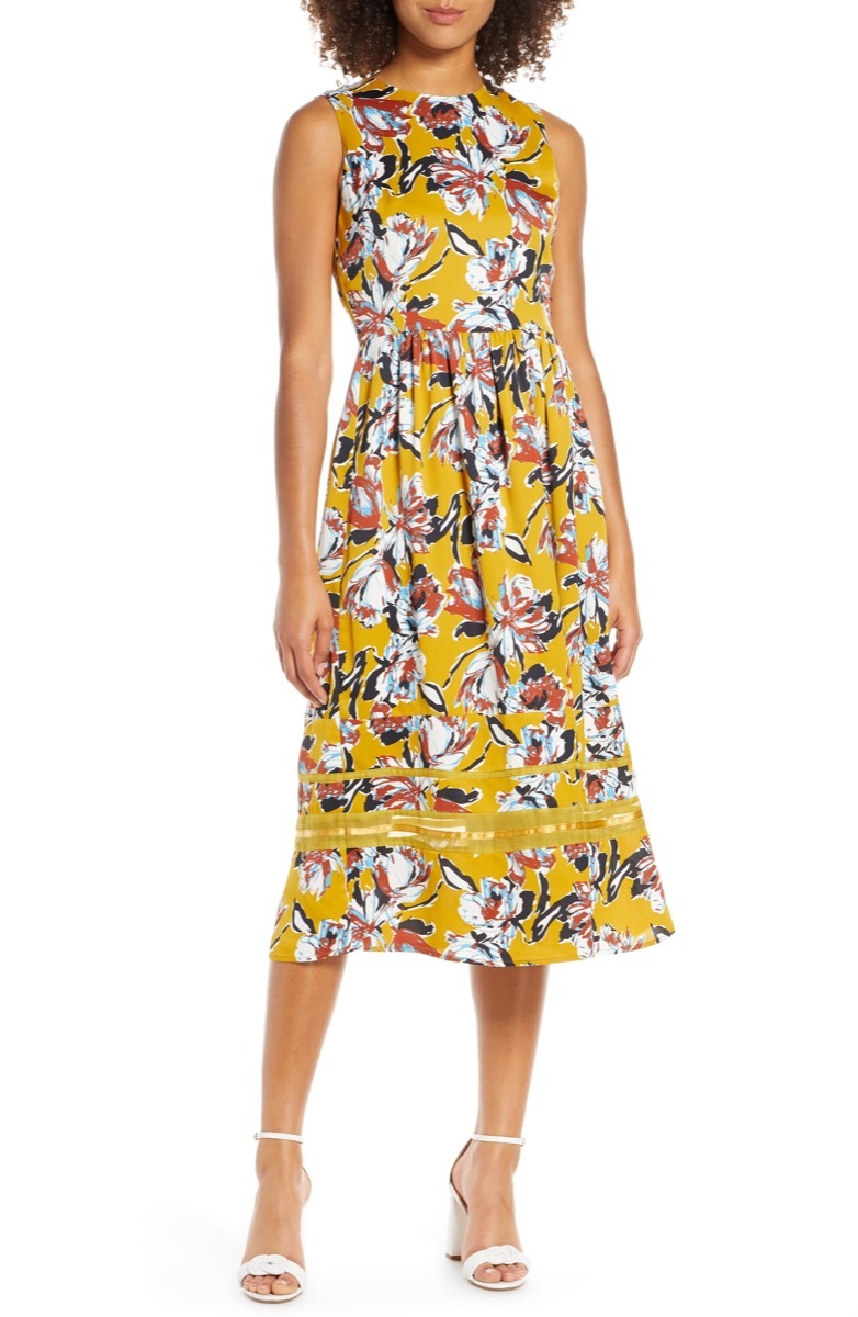 yellow floral dress, Nordstrom anniversary sale