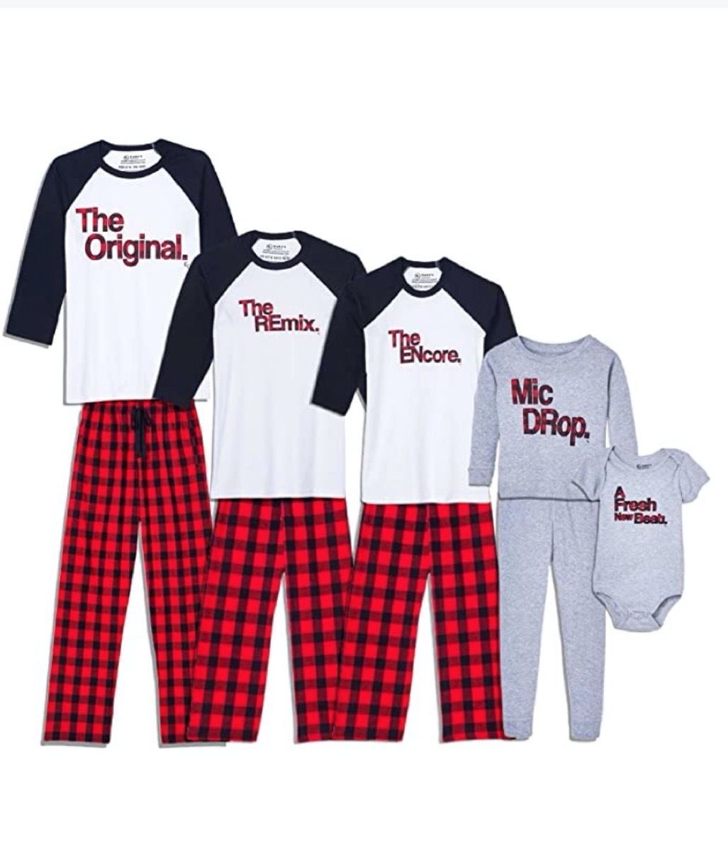 set of family pajamas