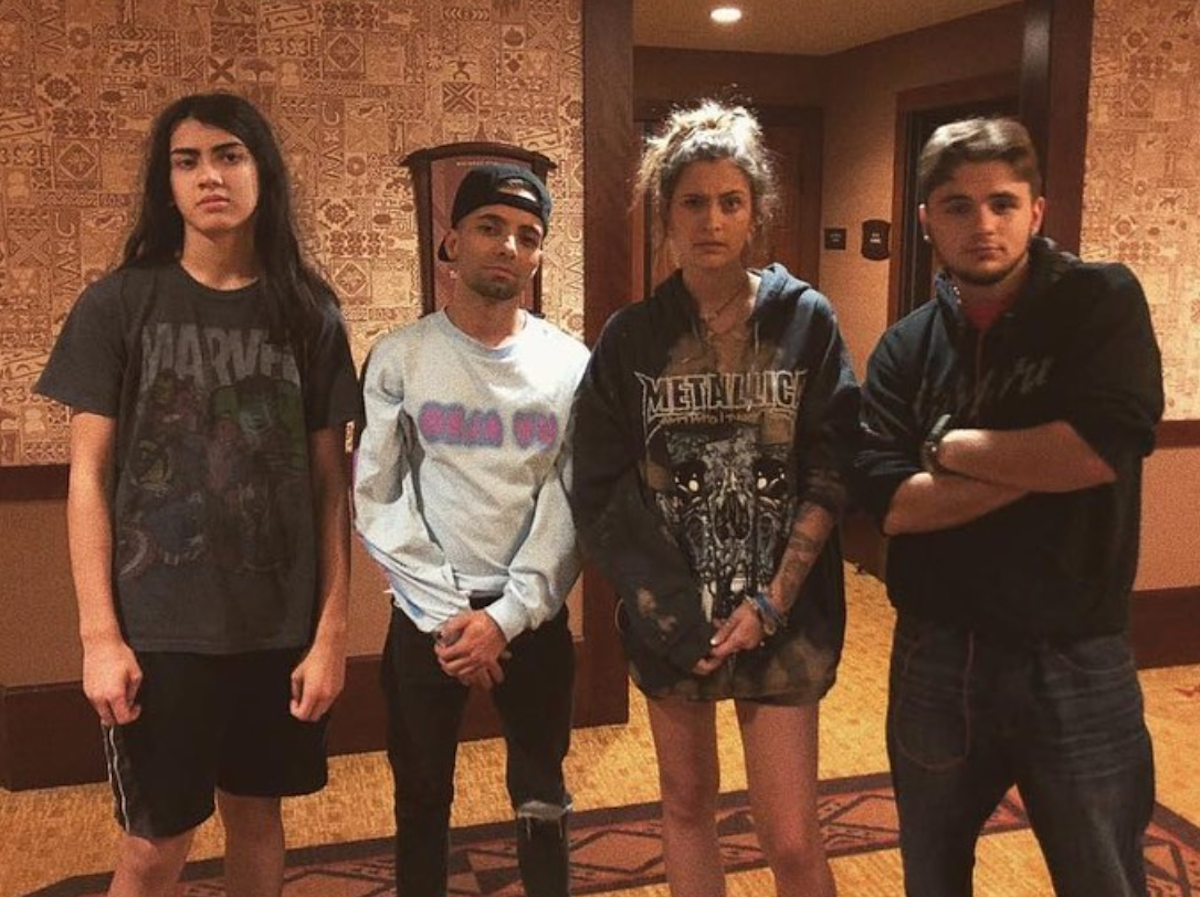 The Jackson siblings in a photo from Paris Jackson's Instagram account