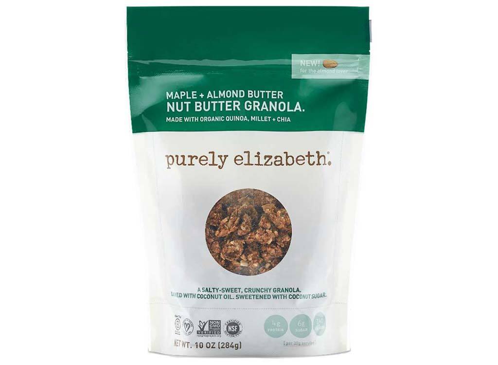 Purely Elizabeth maple almond nut butter granola