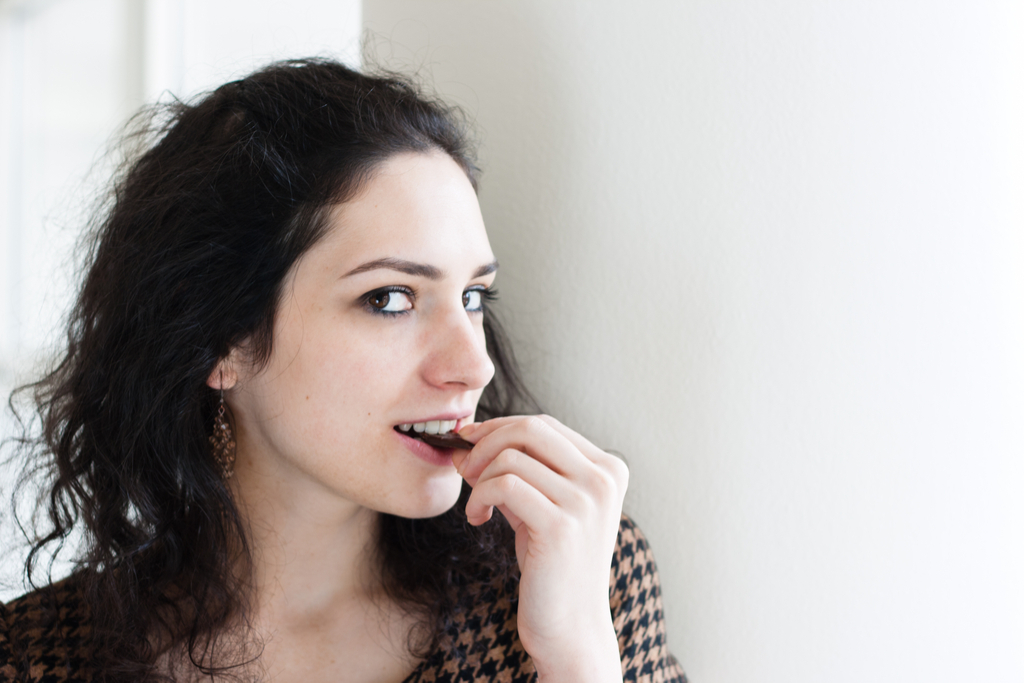 Woman Eating Chocolate Worst Habits