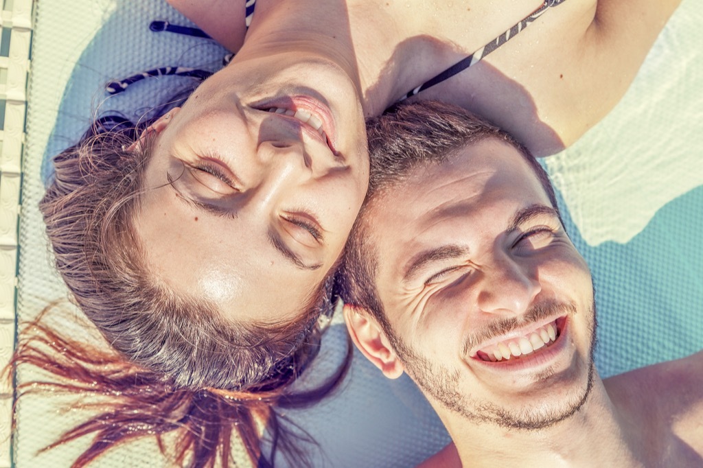 Couple outdoors, maximizing their body clock.