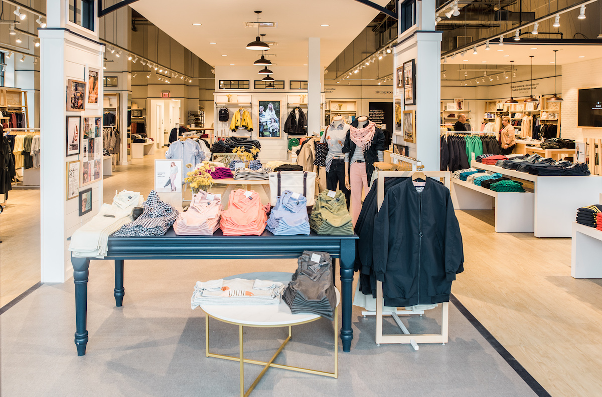 Wide view of a new Lands' End store