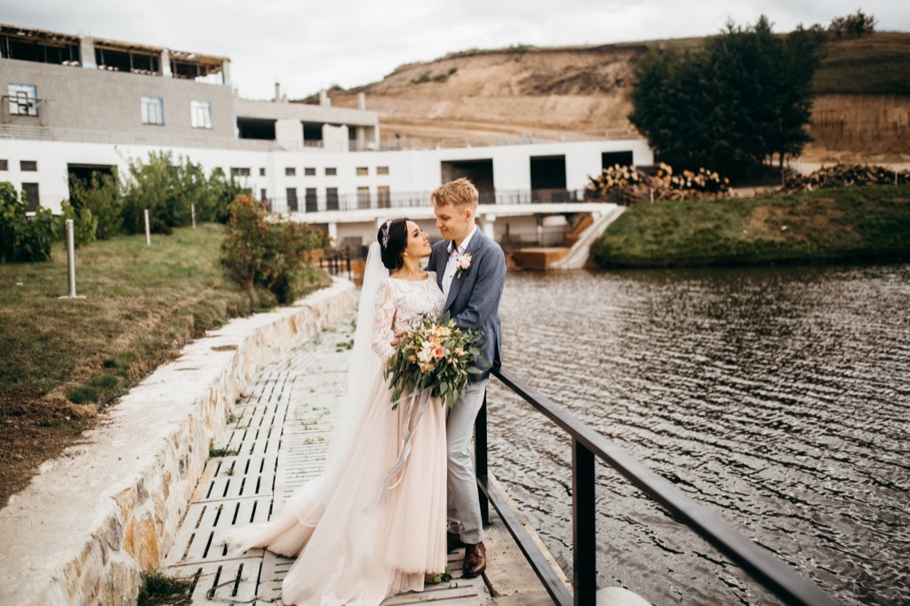 wedding by lake this is the age most people get married in every US state