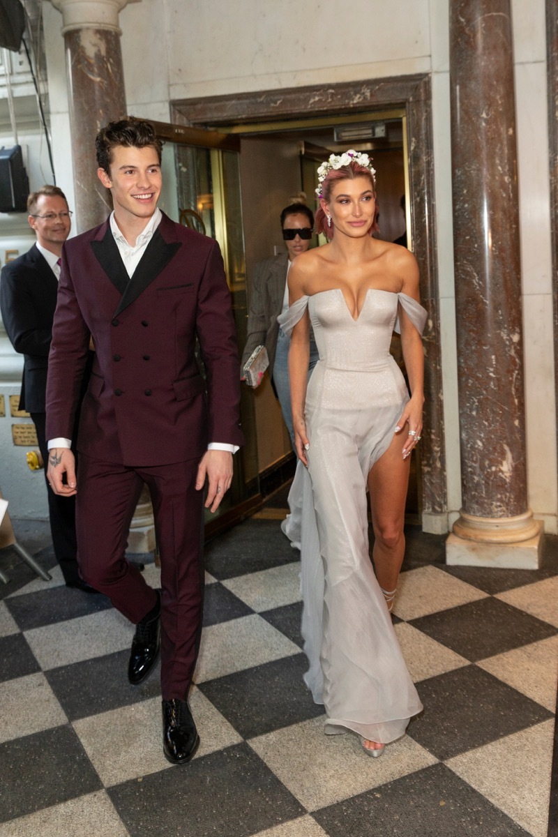 Hailey Baldwin and Shawn Mendes at the Met Gala