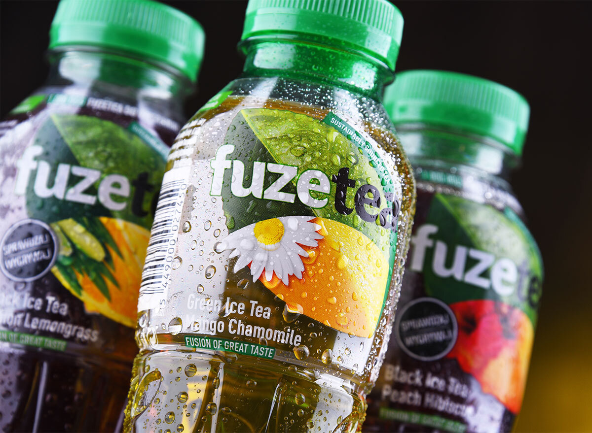 bottles of fuze iced tea