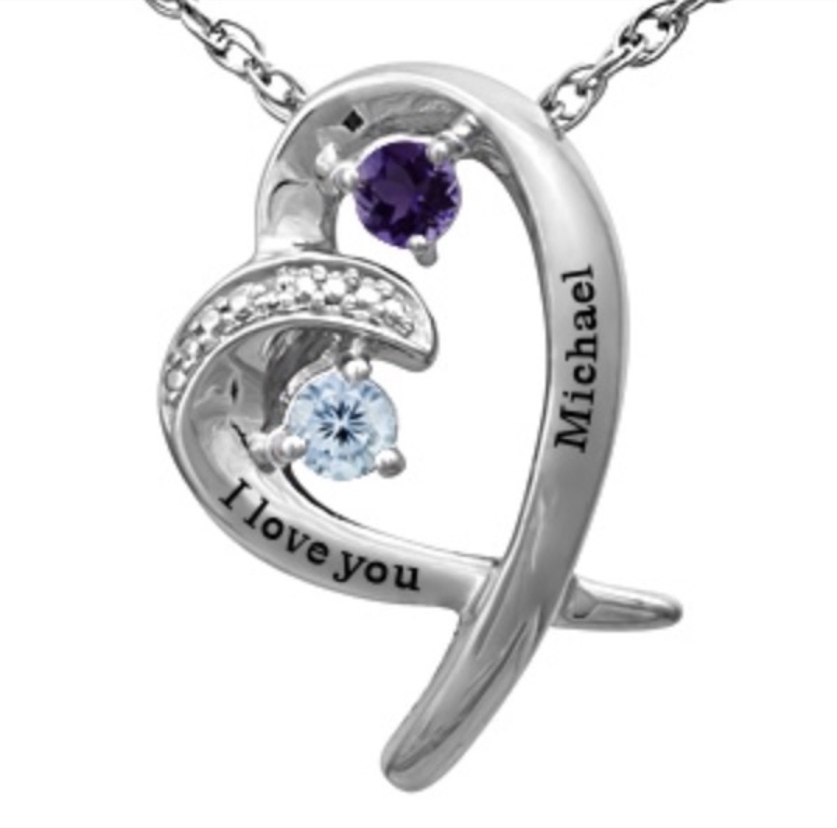 Kay Jeweler birthstone couple necklace