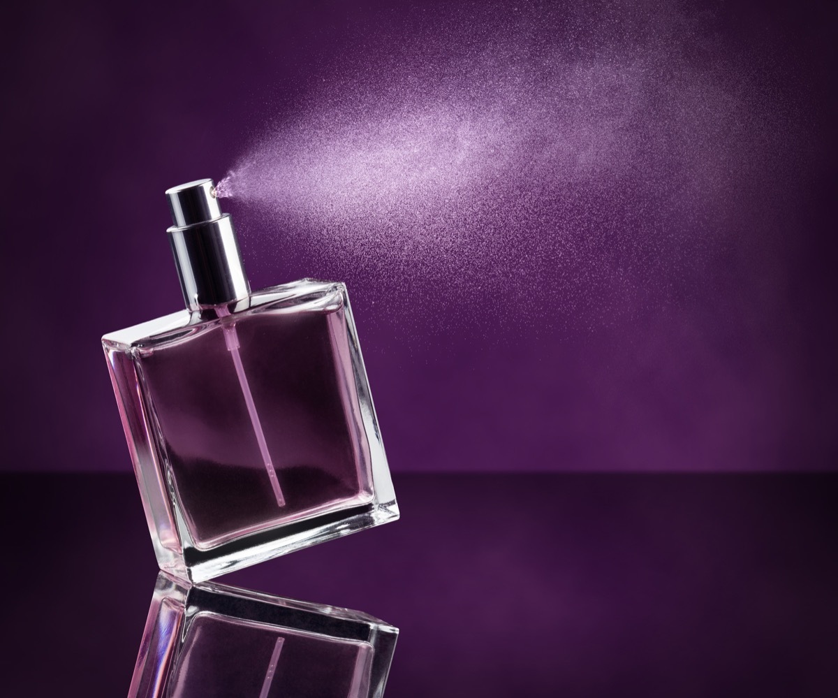 purple perfume bottle