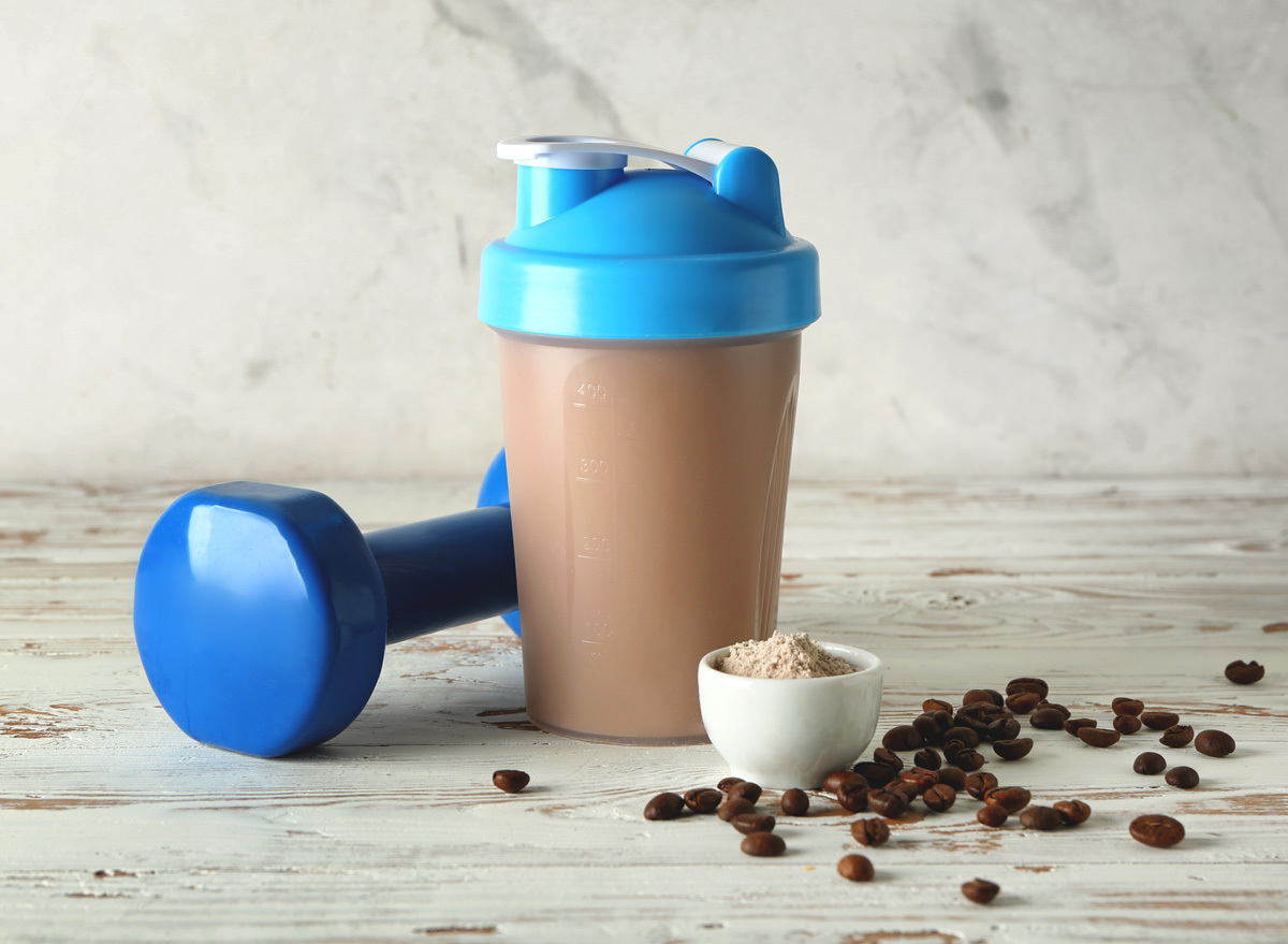 Protein coffee shaker bottle