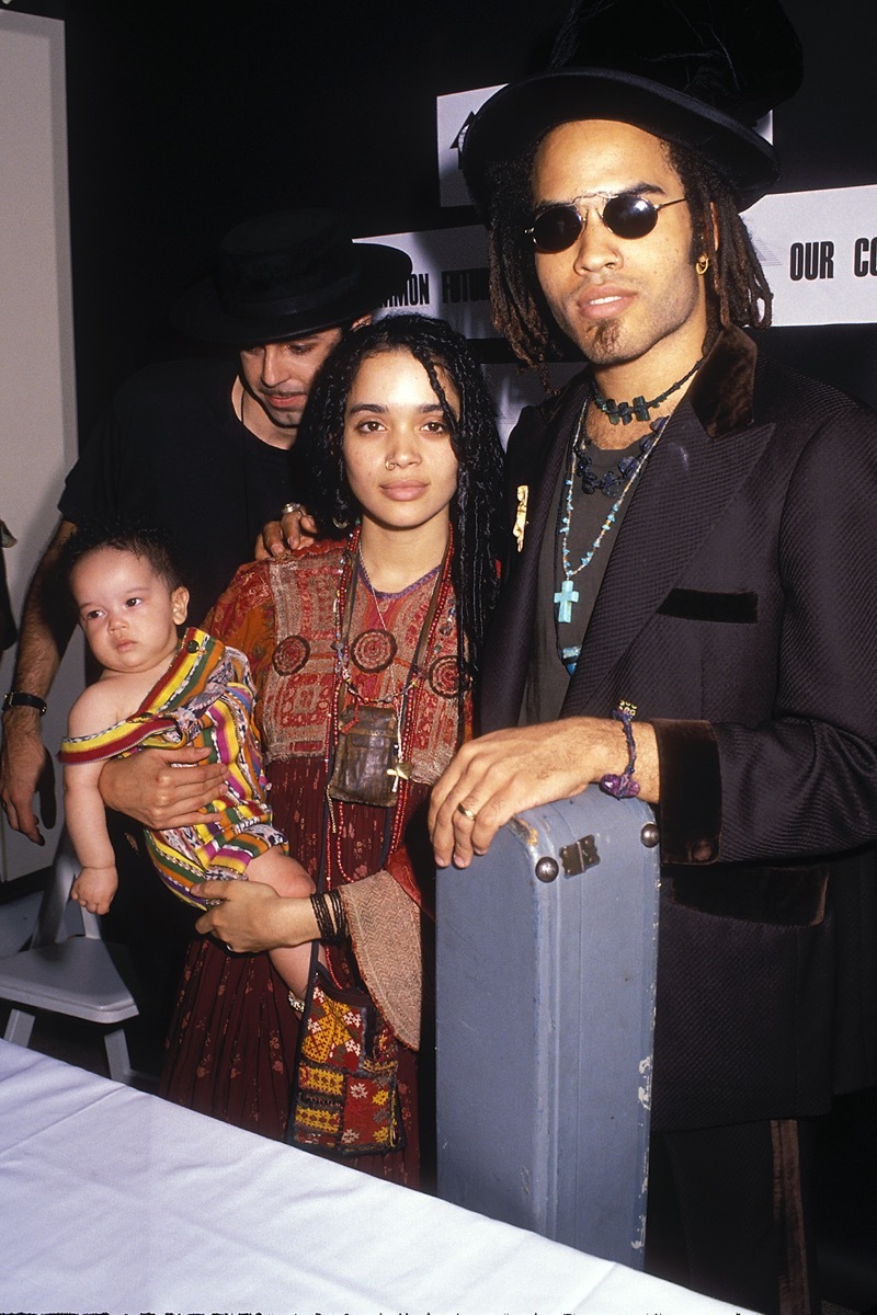 Zoe Kravitz, Lisa Bonet, and Lenny Kravitz in 1989