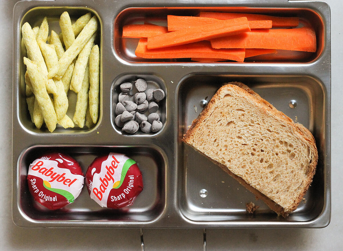 nut butter sandwich bento box