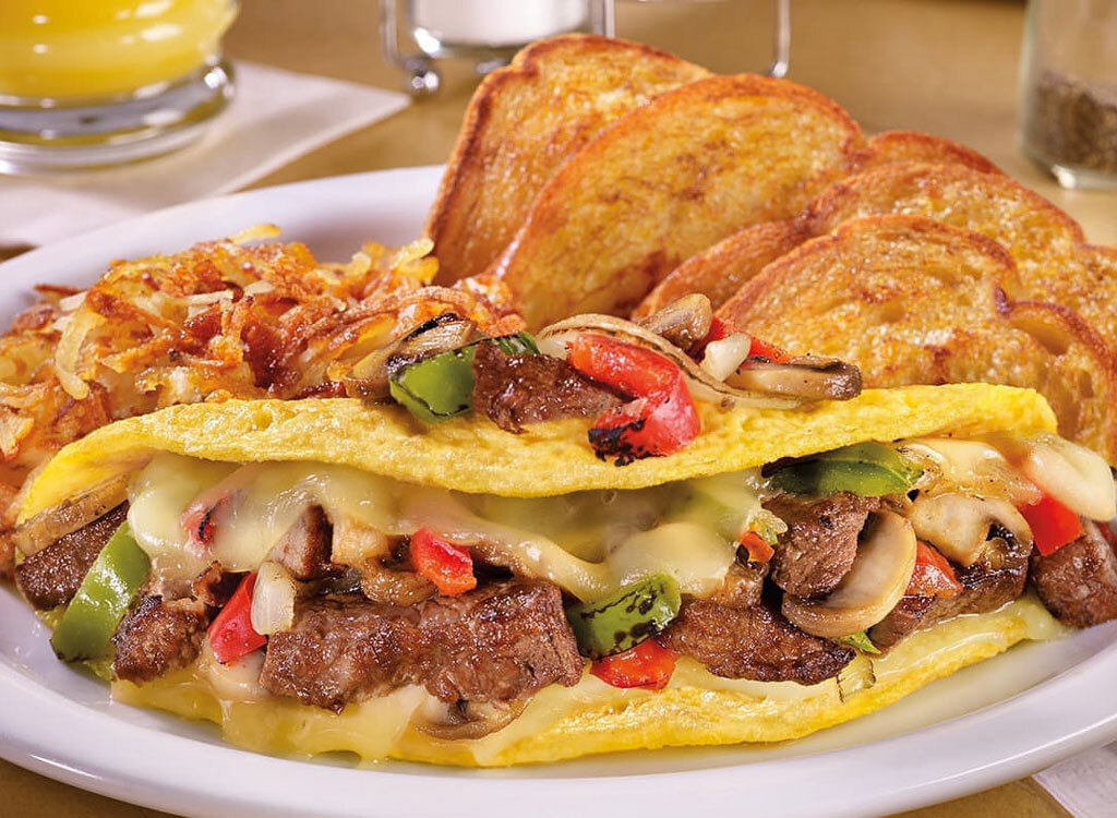 Dennys philly cheesesteak omelette