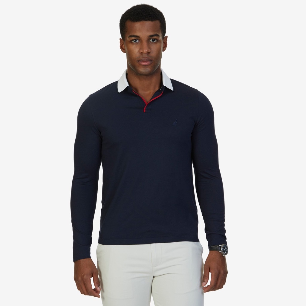 nautica long sleeve polo